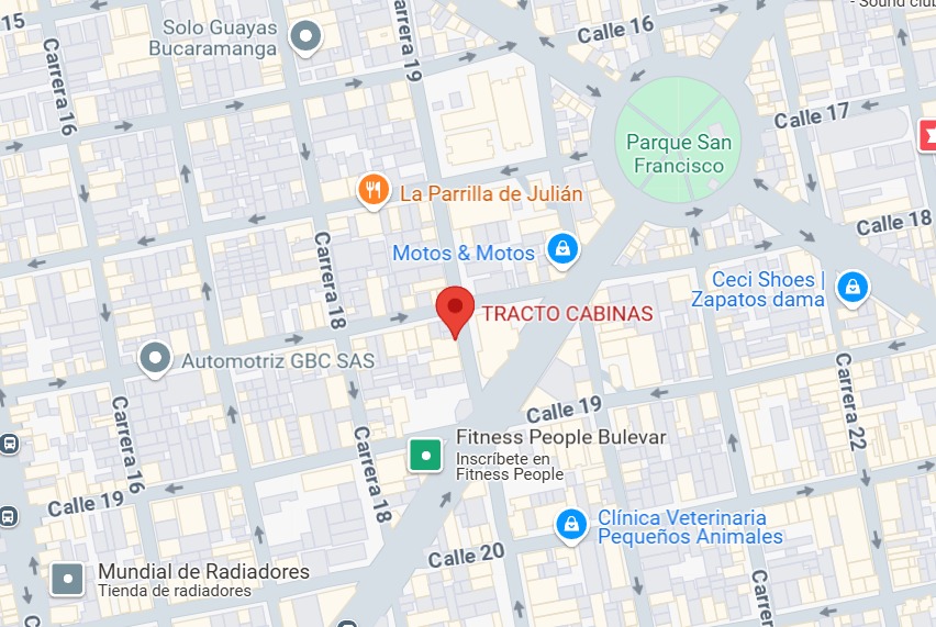 Ubicación Tracto Cabinas